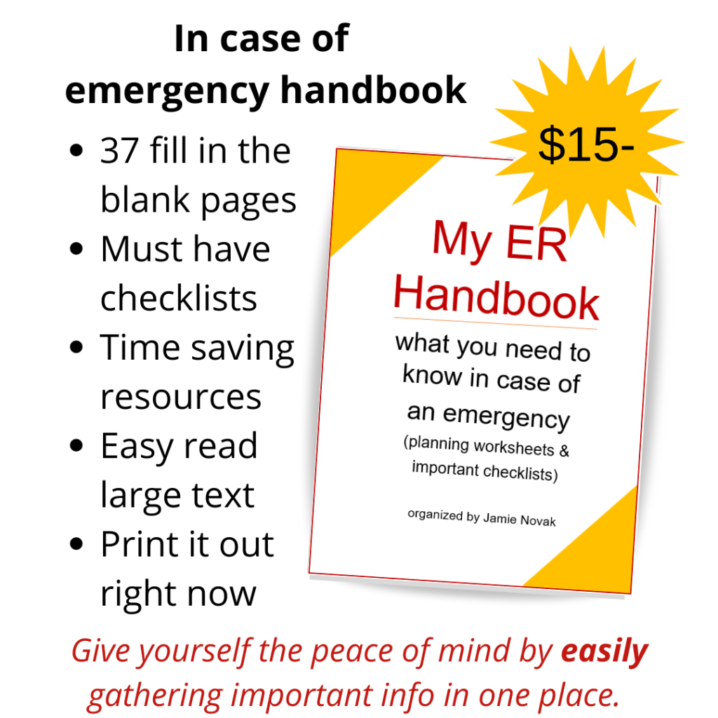 In case of emergency handbook